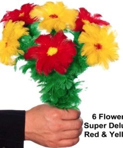 Appearing Flower Bouquet SIX MULTICOLORED Blooms